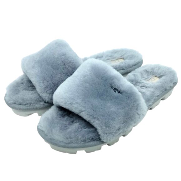 UGG~Cozette Slipper~GRAY SHEARLING SLIDE SANDAL WOMEN'S SHOES~NEAR NEW~Size 7 - Picture 1 of 8